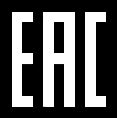 знак EAC на чёрном фоне