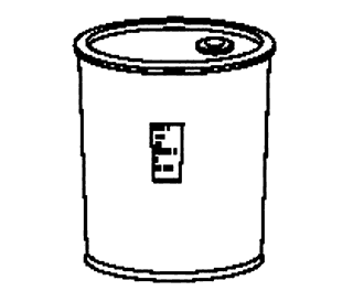 Бочка, цилиндрическая тара с транспортной грузовой этикеткой