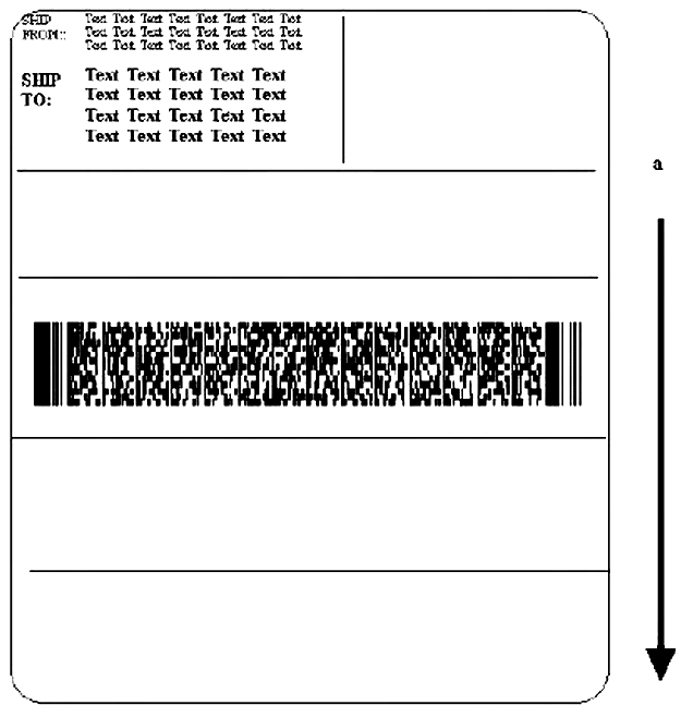 Ориентация символа PDF417 на этикетке
